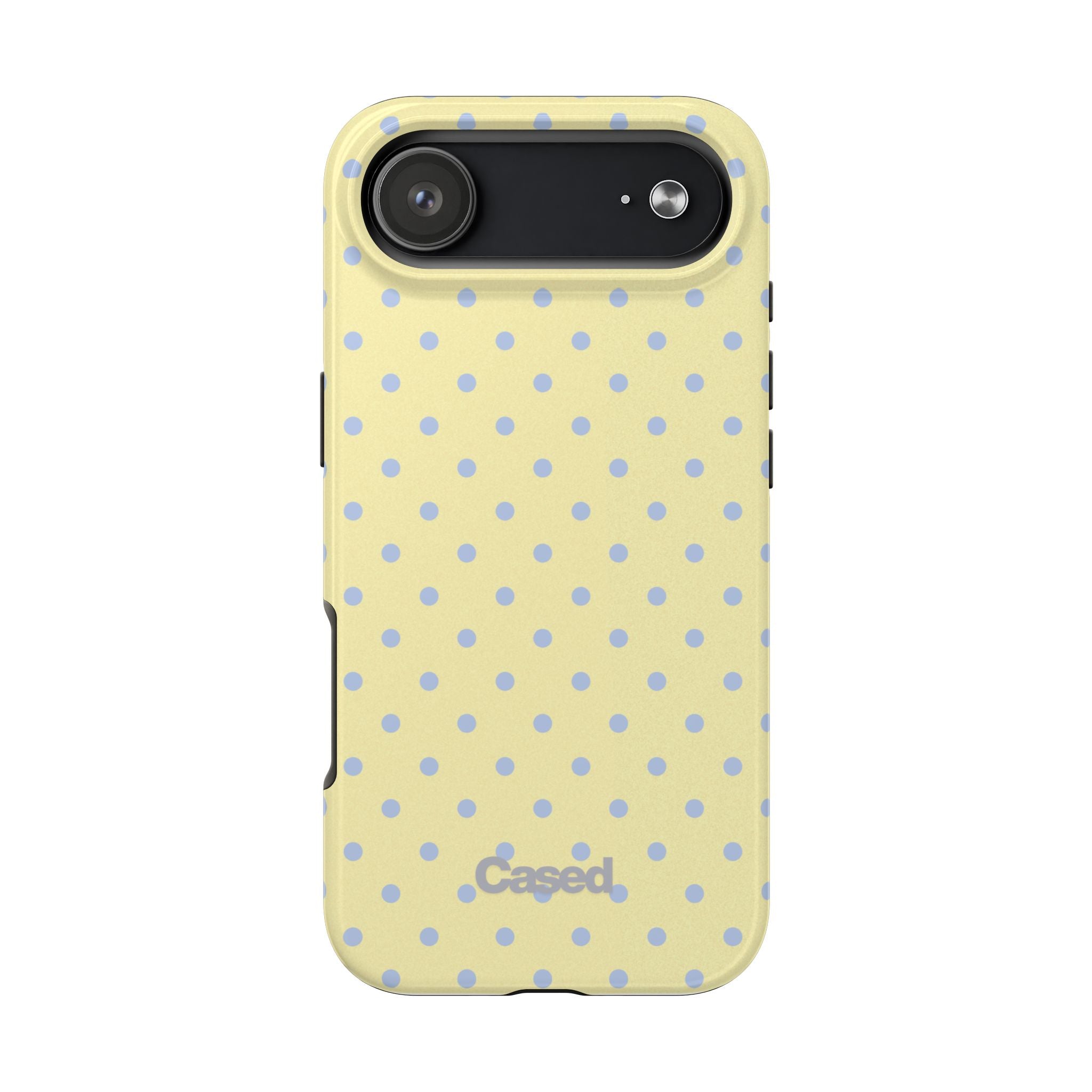 Pastel Yellow Polka Dot Tough Phone Case — Cute Protective Phone Cover