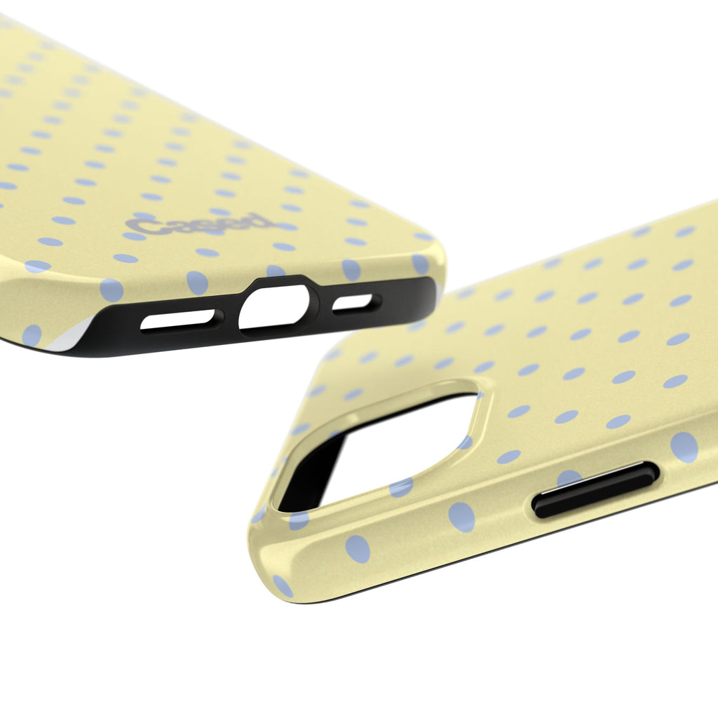 Pastel Yellow Polka Dot Tough Phone Case — Cute Protective Phone Cover