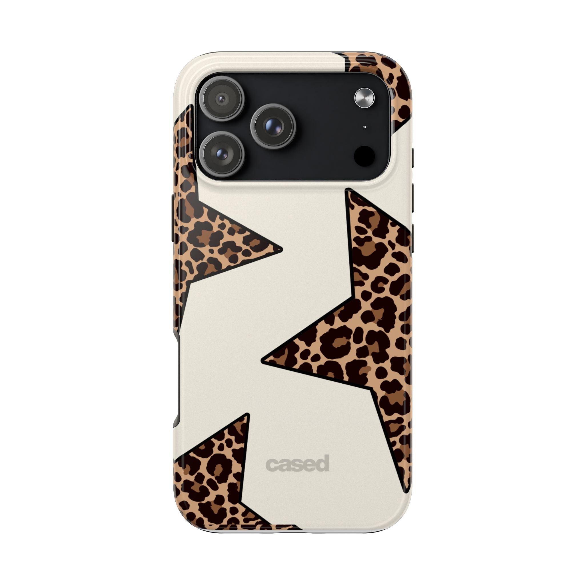 Leopard Star Pattern Phone Case | Animal Print Stars Tough Phone Case