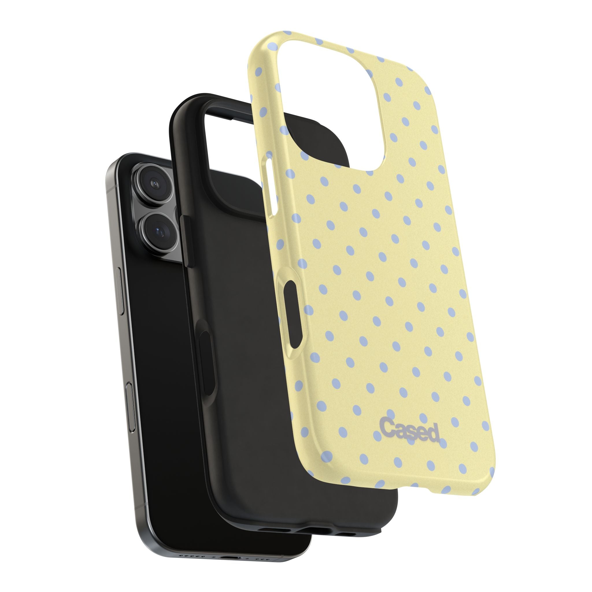 Pastel Yellow Polka Dot Tough Phone Case — Cute Protective Phone Cover