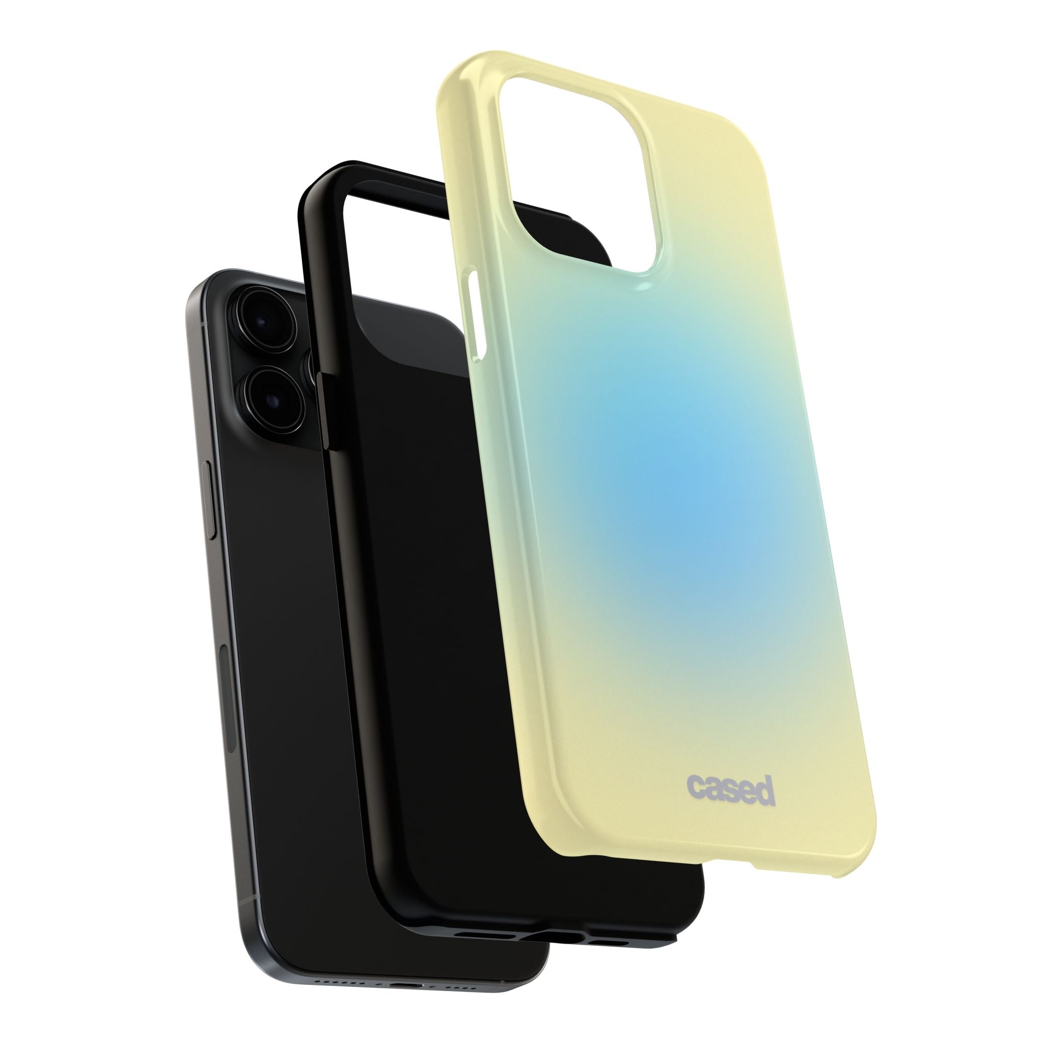 Gradient Sunrise Tough Phone Case — Protective Pastel Ombre iPhone Cover