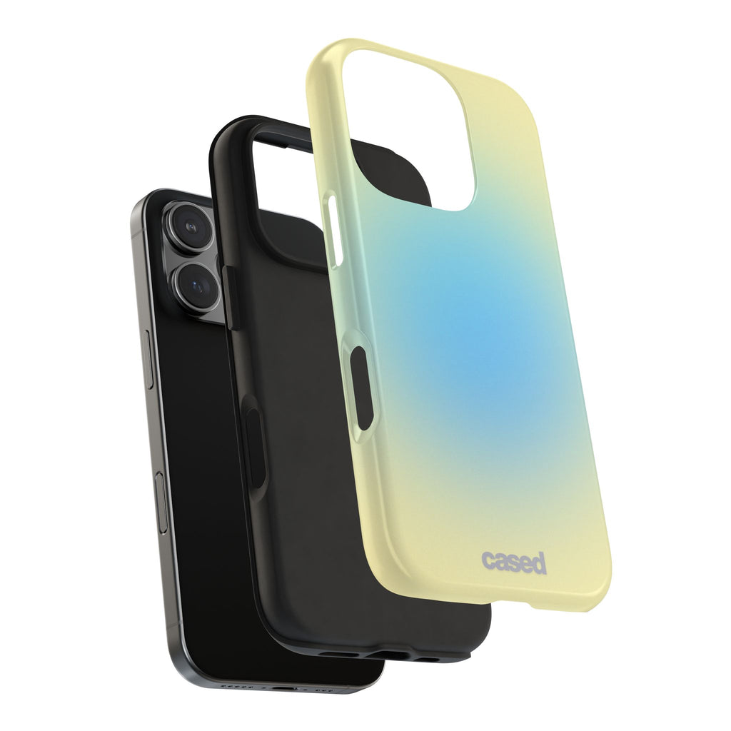 Gradient Sunrise Tough Phone Case — Protective Pastel Ombre iPhone Cover