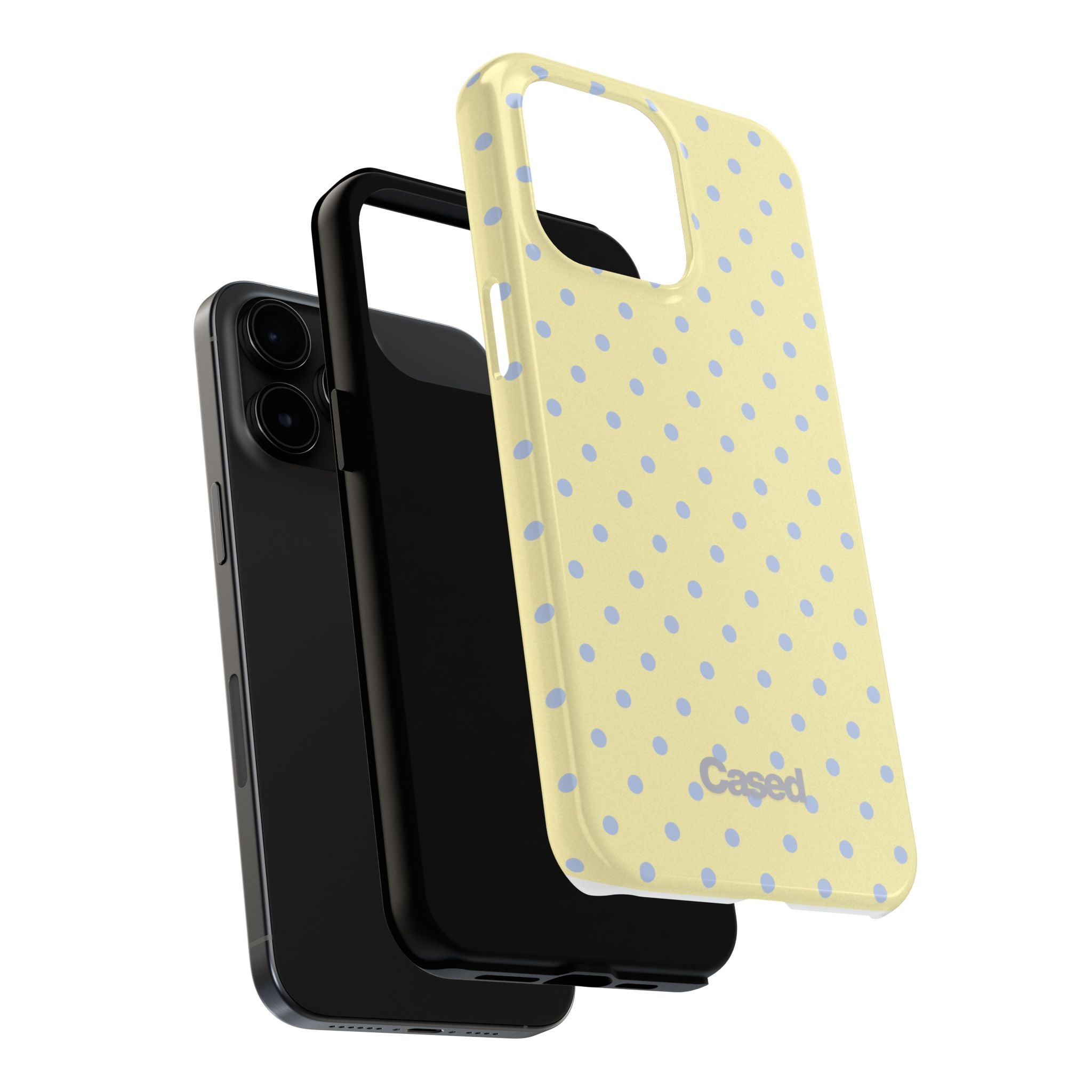 Pastel Yellow Polka Dot Tough Phone Case — Cute Protective Phone Cover
