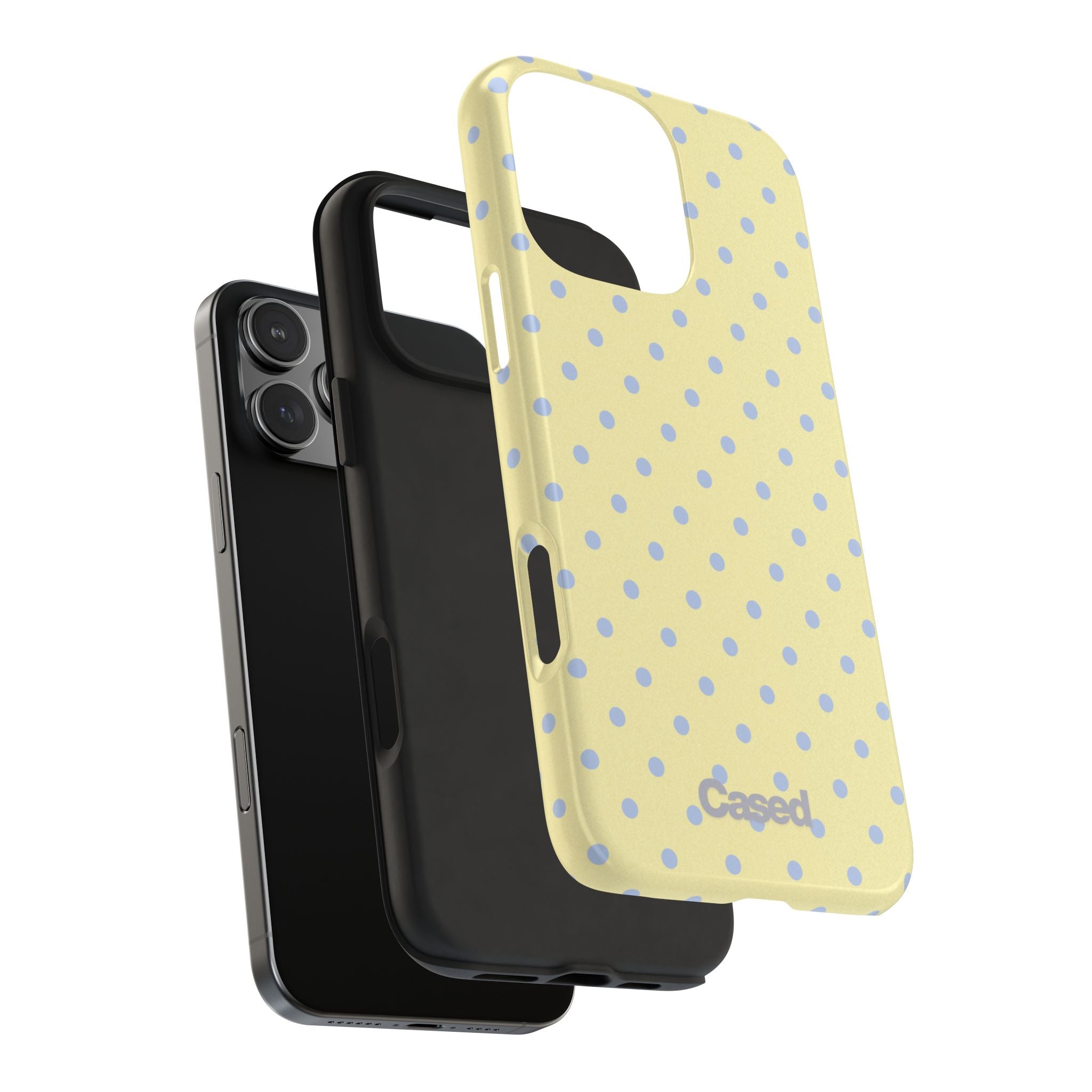 Pastel Yellow Polka Dot Tough Phone Case — Cute Protective Phone Cover