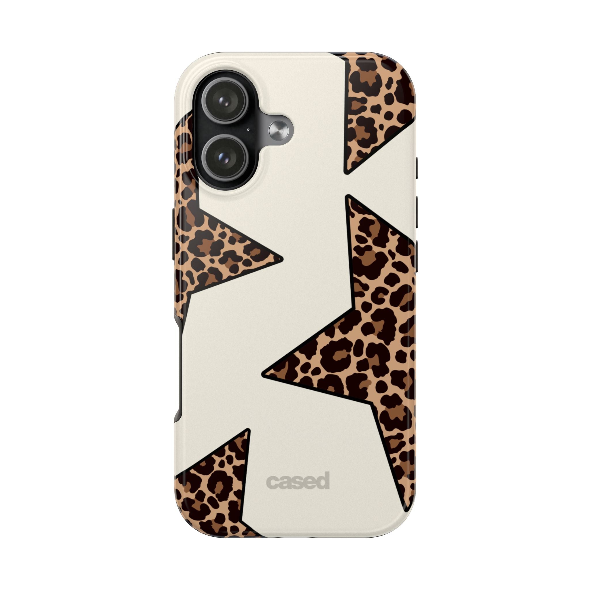 Leopard Star Pattern Phone Case | Animal Print Stars Tough Phone Case