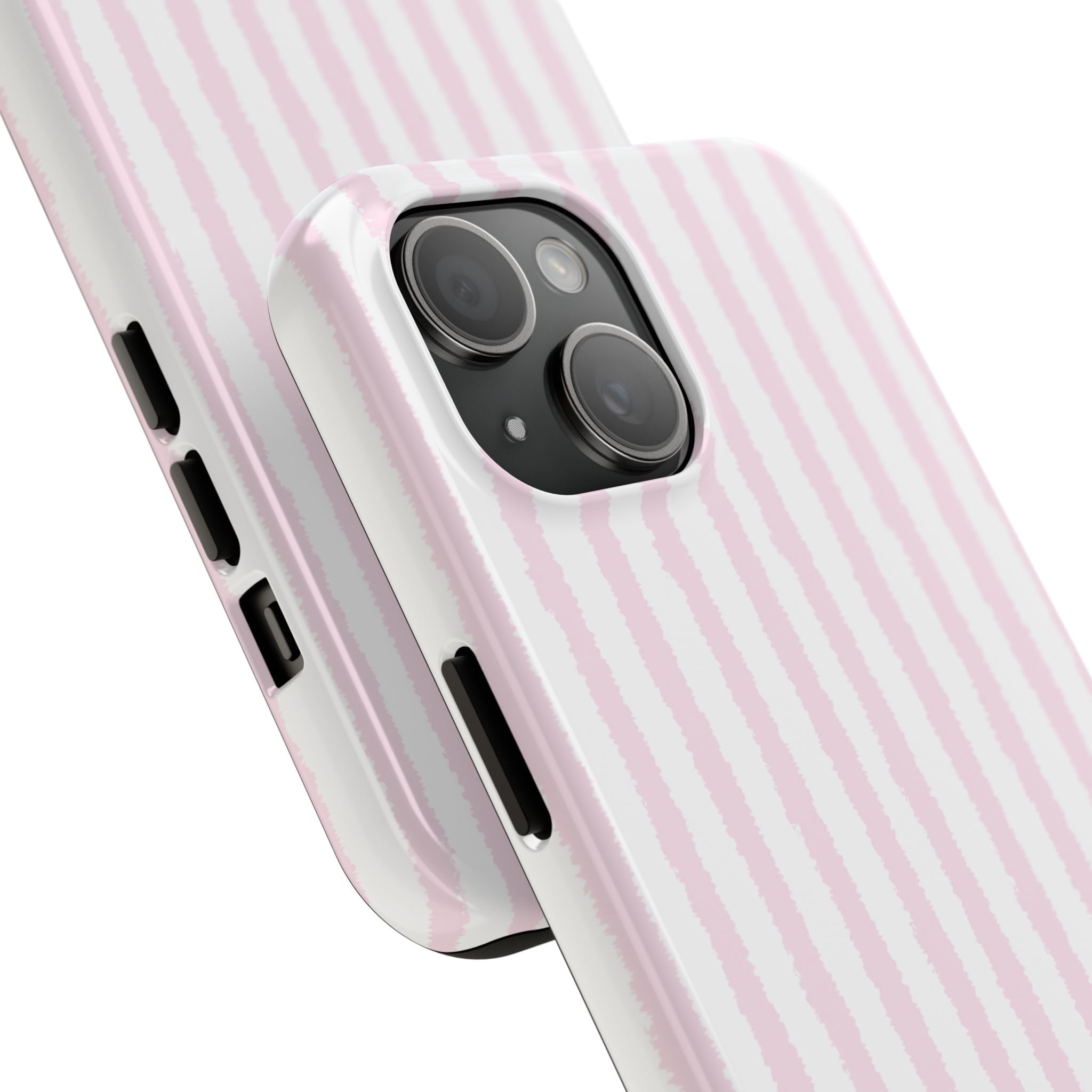Pink Pastel Stripe Tough Phone Case — Protective iPhone Cover