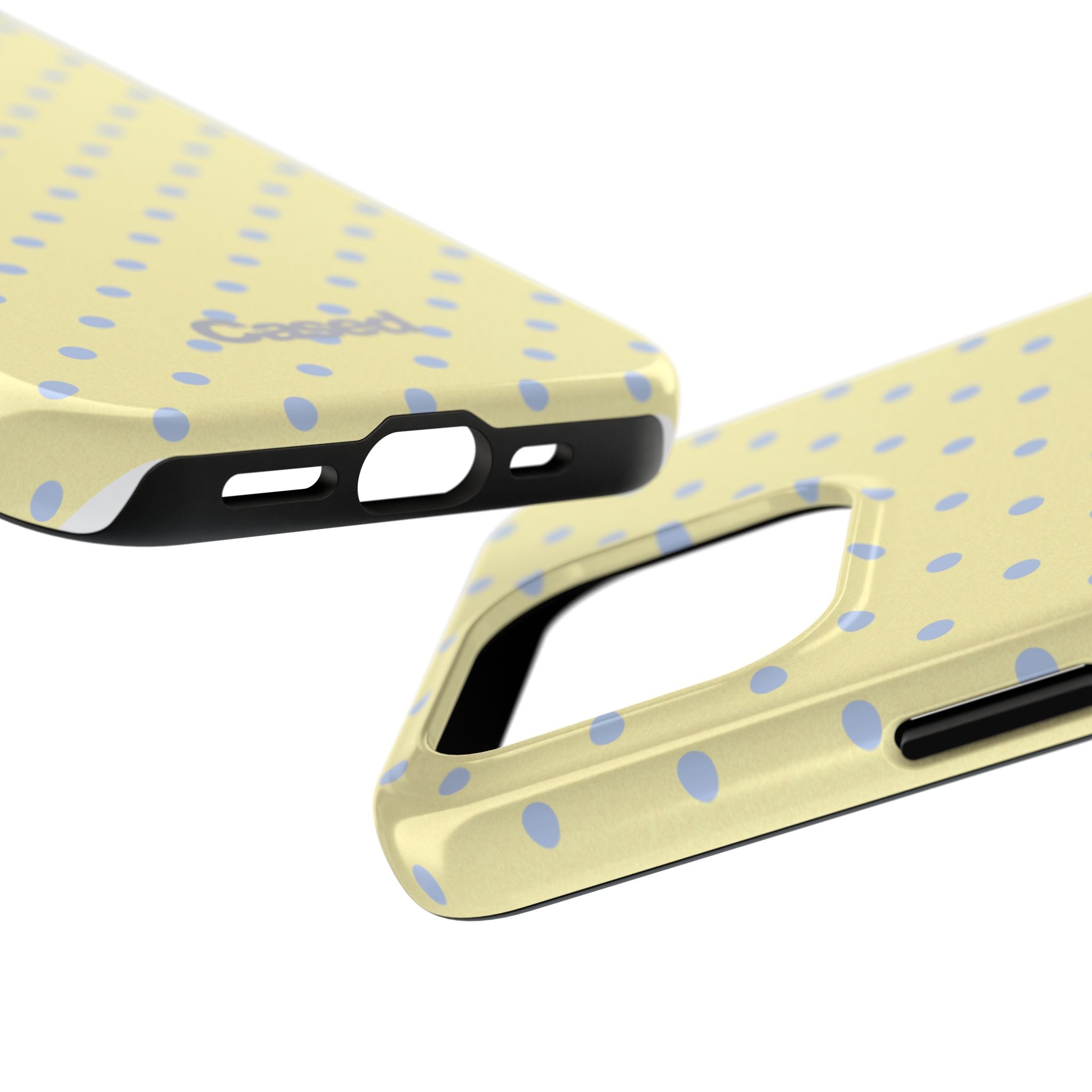 Pastel Yellow Polka Dot Tough Phone Case — Cute Protective Phone Cover