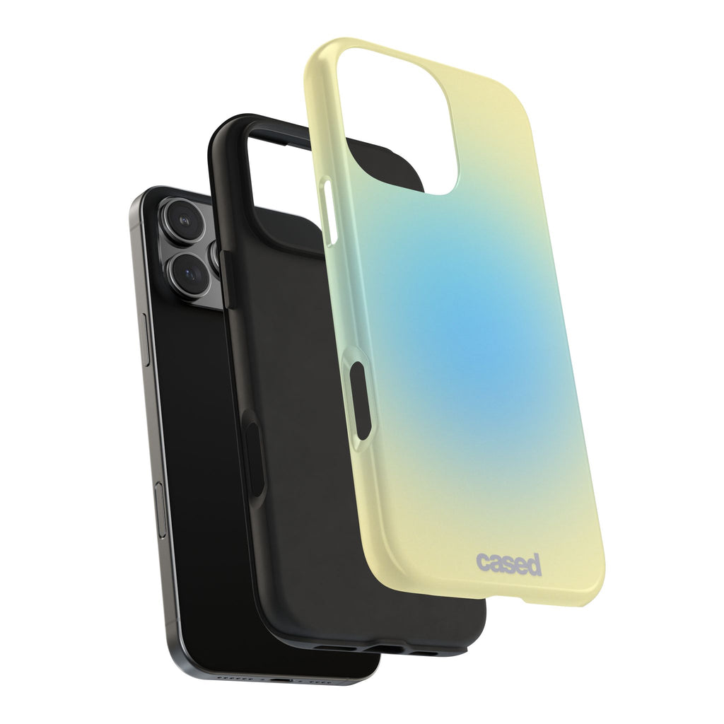 Gradient Sunrise Tough Phone Case — Protective Pastel Ombre iPhone Cover