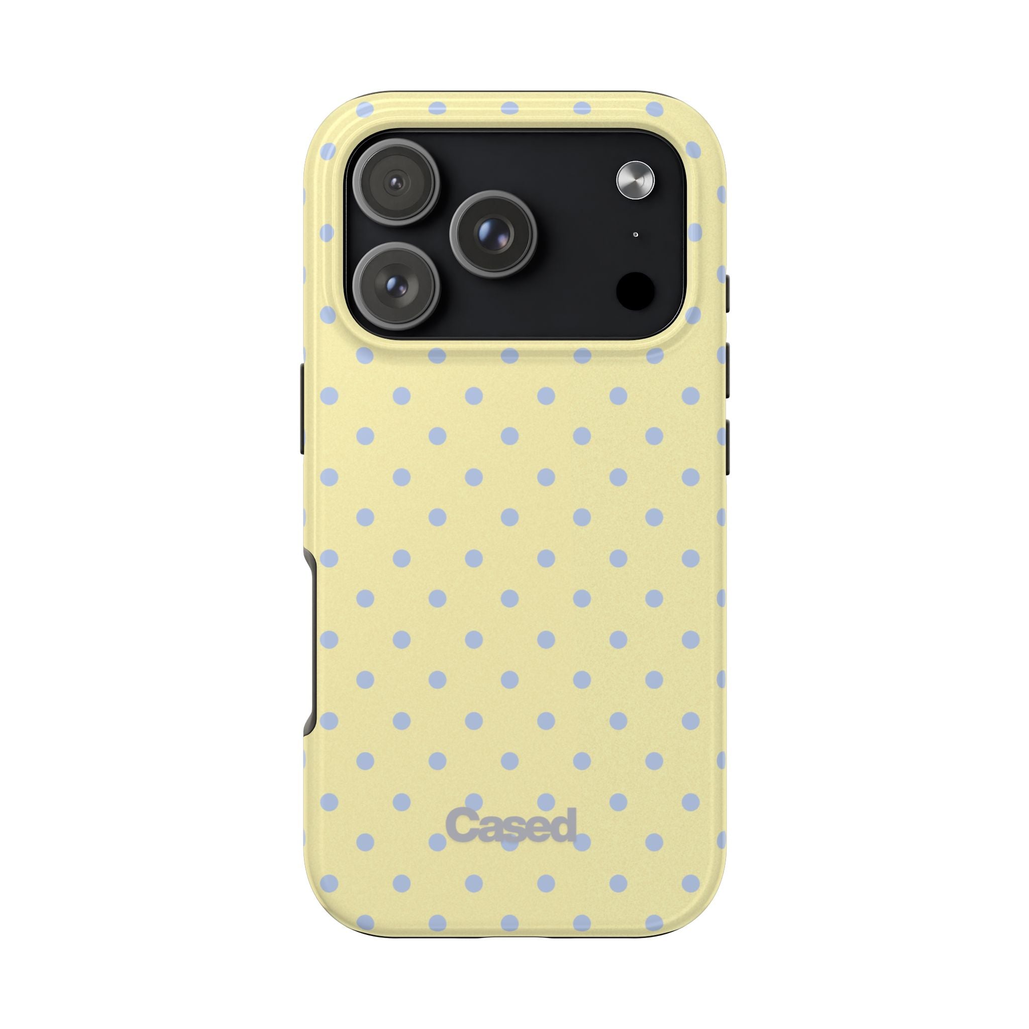 Pastel Yellow Polka Dot Tough Phone Case — Cute Protective Phone Cover
