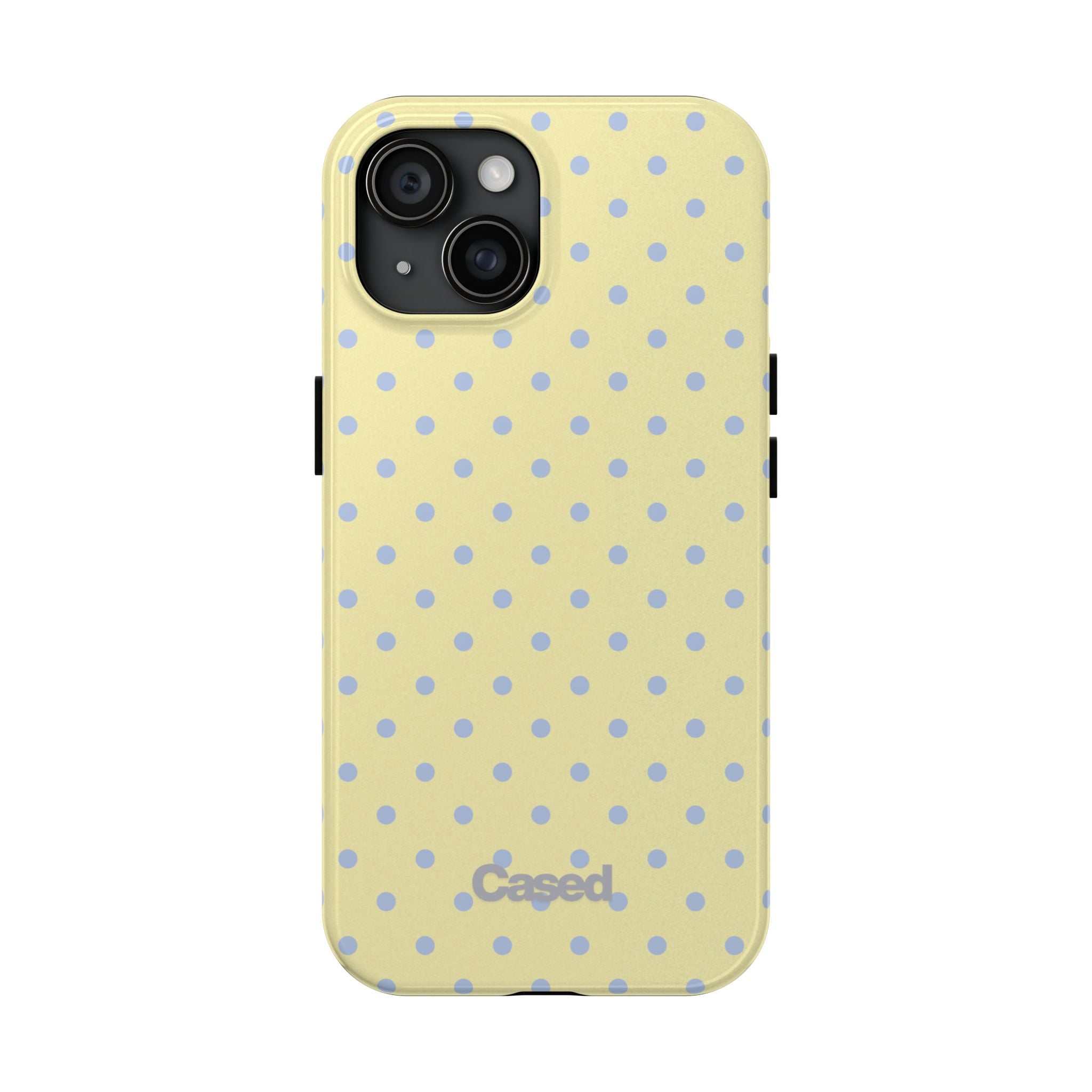 Pastel Yellow Polka Dot Tough Phone Case — Cute Protective Phone Cover