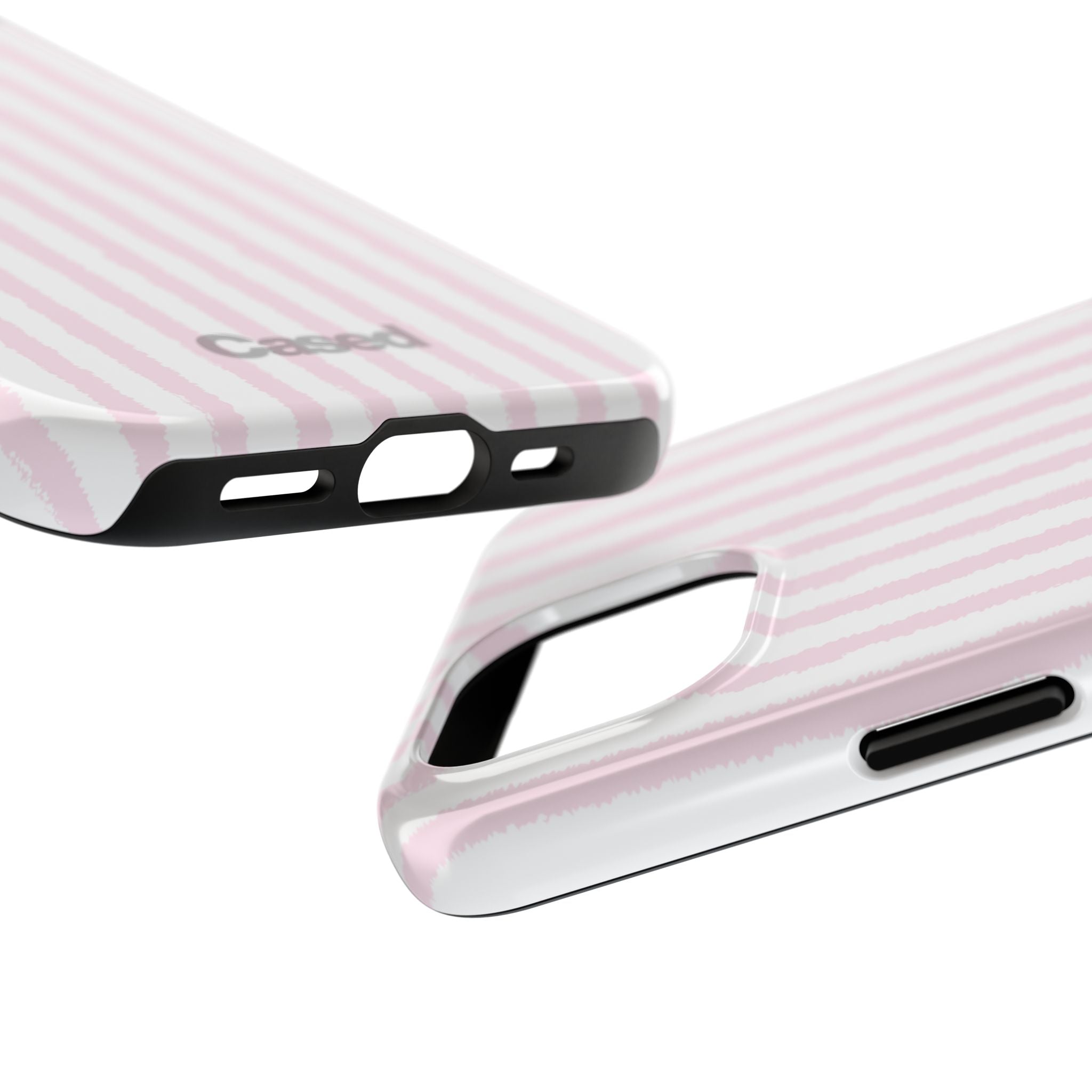 Pink Pastel Stripe Tough Phone Case — Protective iPhone Cover