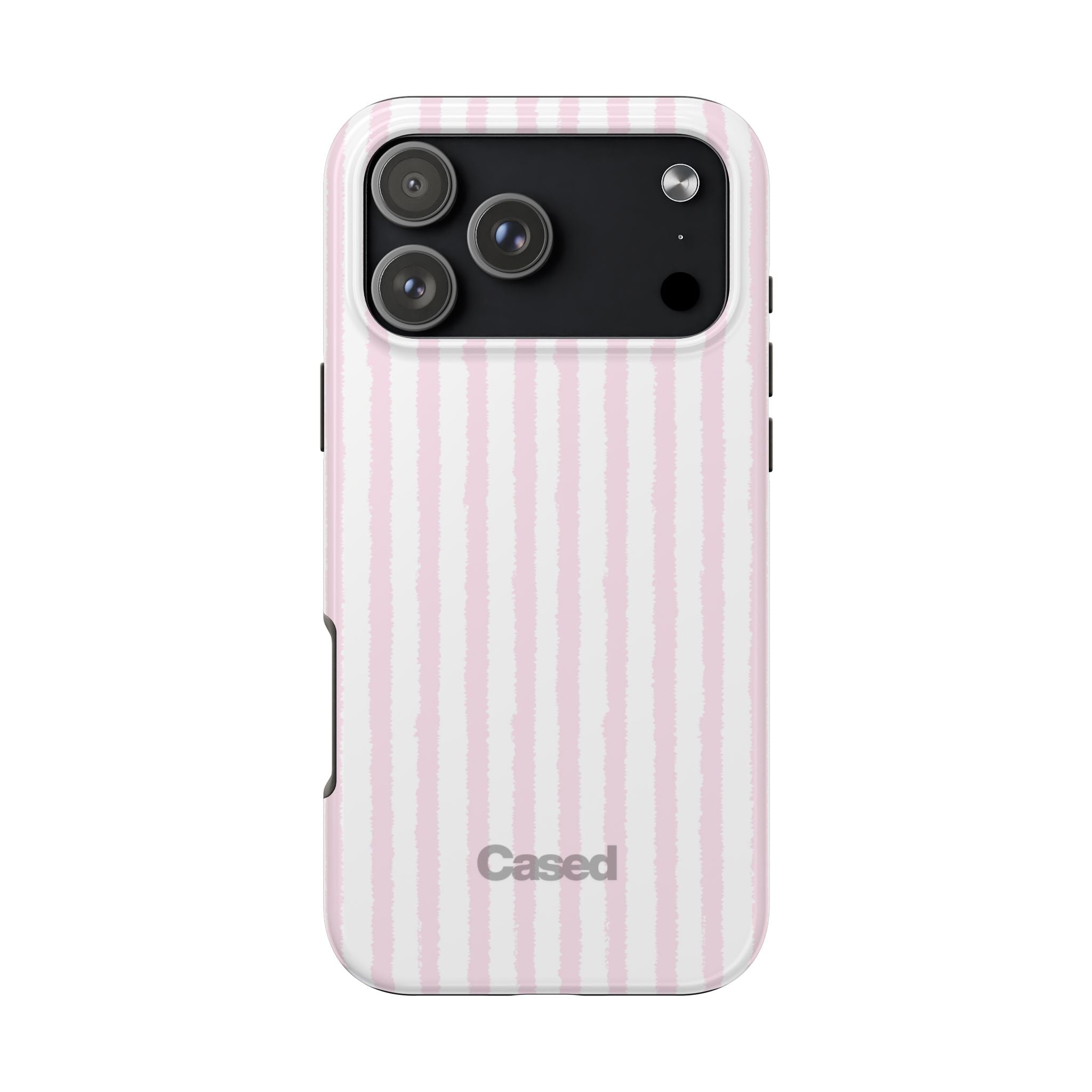 Pink Pastel Stripe Tough Phone Case — Protective iPhone Cover