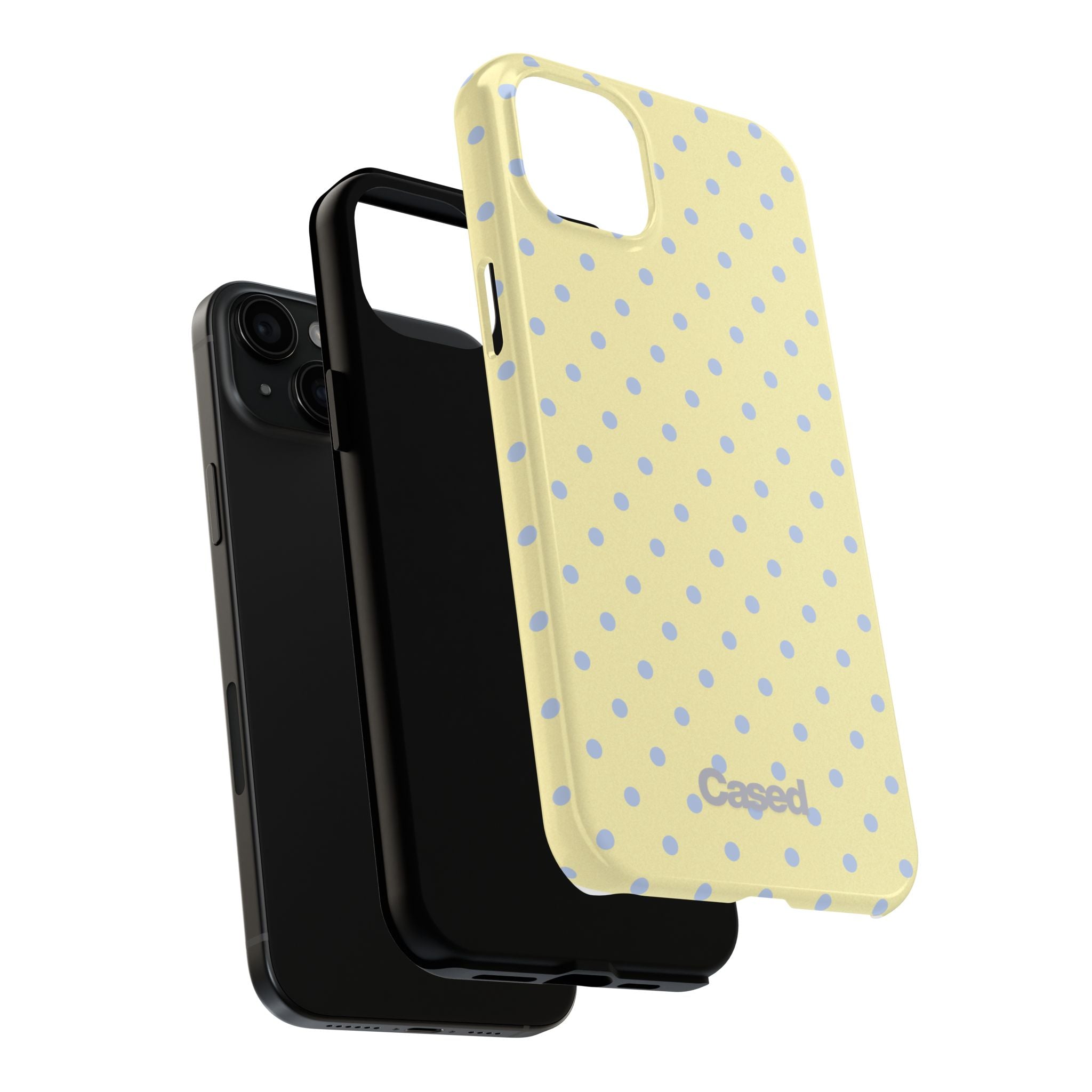 Pastel Yellow Polka Dot Tough Phone Case — Cute Protective Phone Cover