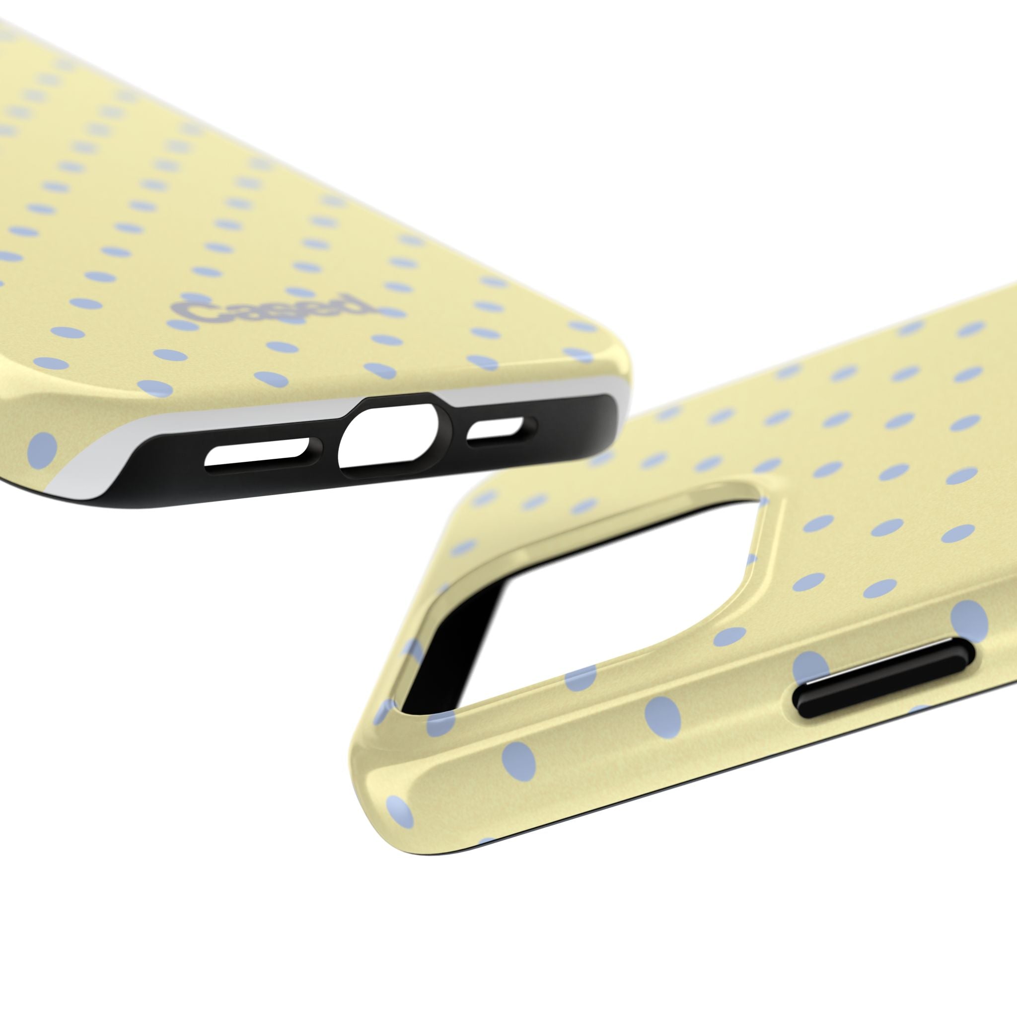 Pastel Yellow Polka Dot Tough Phone Case — Cute Protective Phone Cover