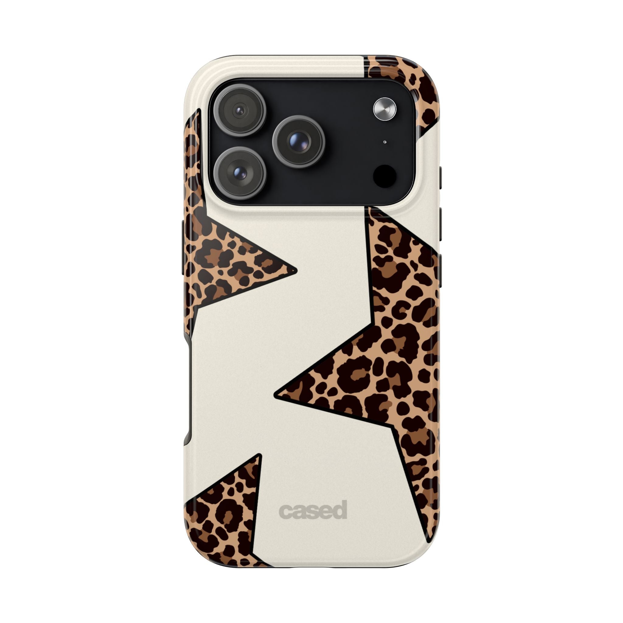Leopard Star Pattern Phone Case | Animal Print Stars Tough Phone Case