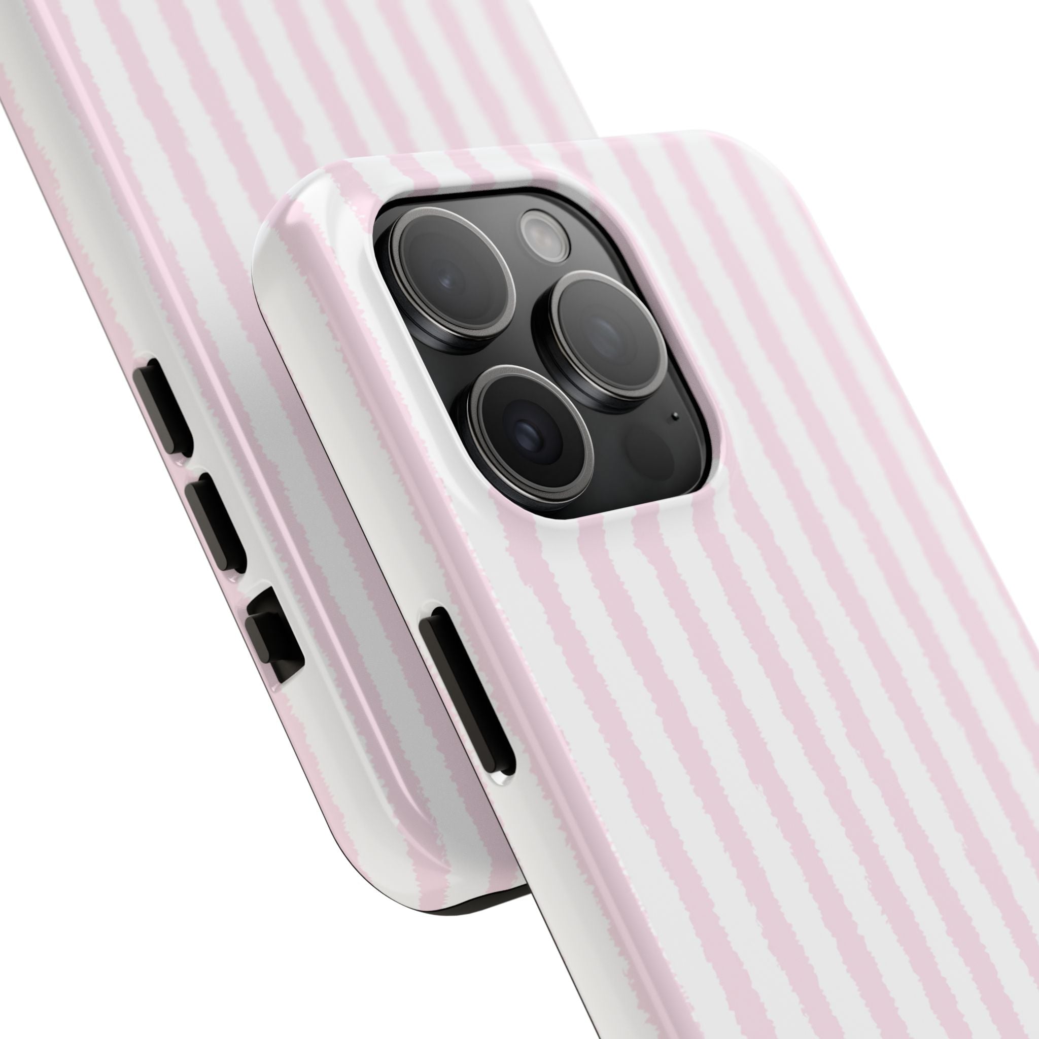 Pink Pastel Stripe Tough Phone Case — Protective iPhone Cover