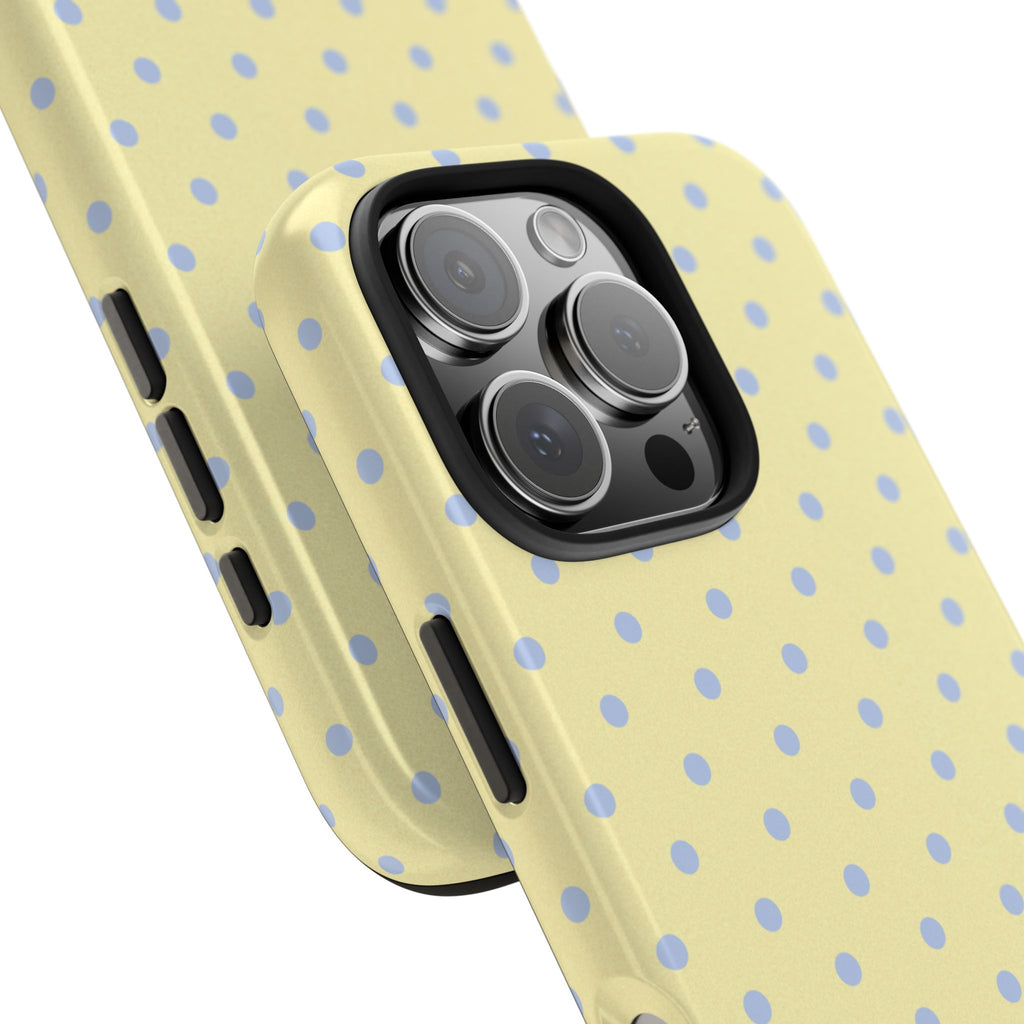 Pastel Yellow Polka Dot Tough Phone Case — Cute Protective Phone Cover