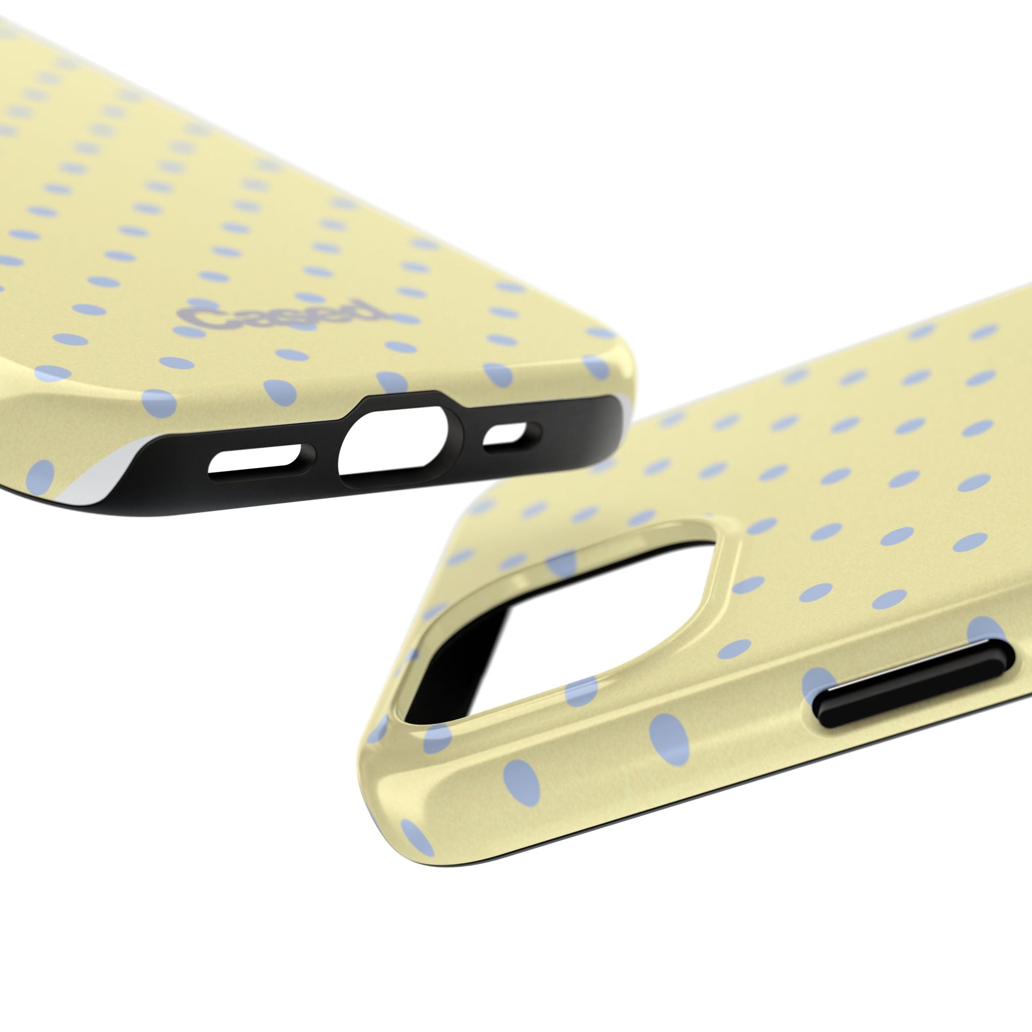 Pastel Yellow Polka Dot Tough Phone Case — Cute Protective Phone Cover