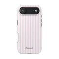 Pink Pastel Stripe Tough Phone Case — Protective iPhone Cover