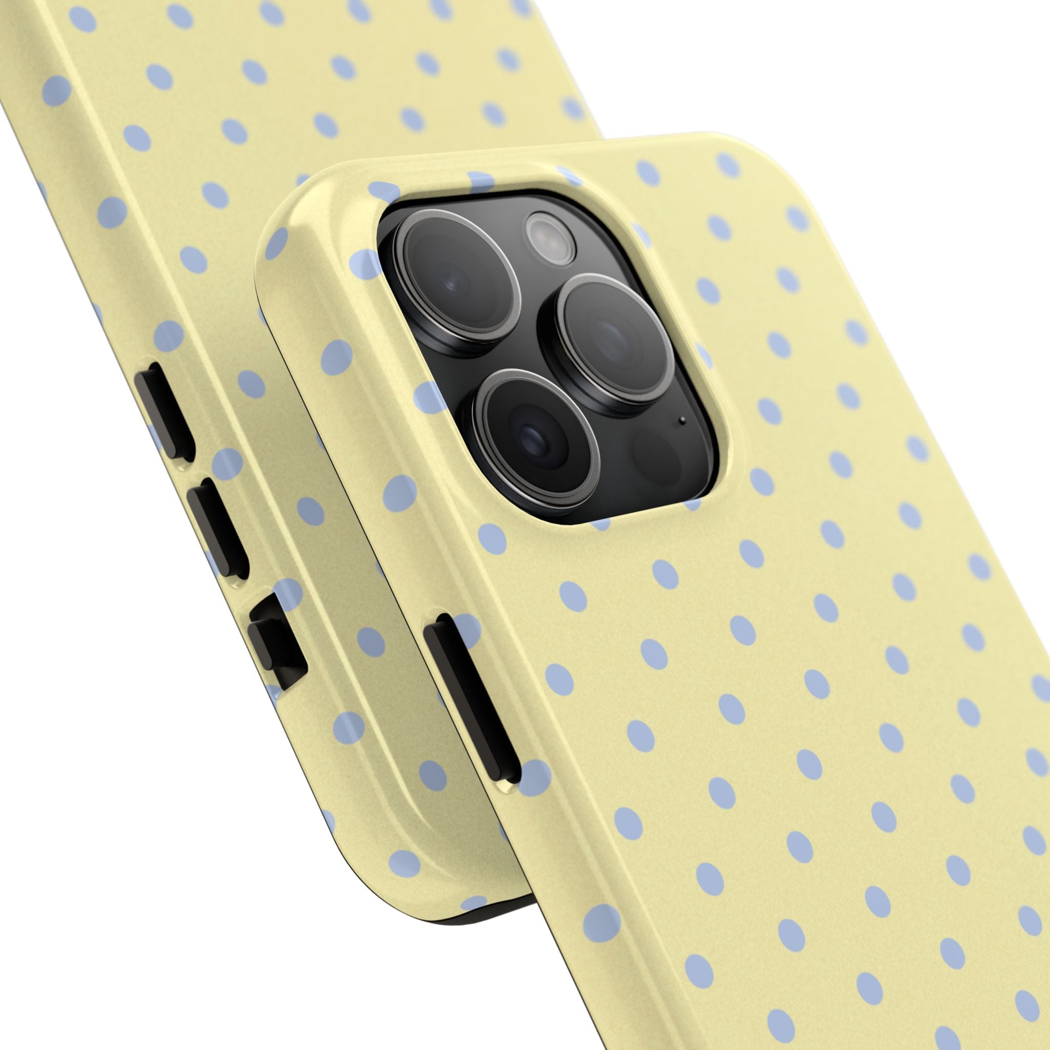 Pastel Yellow Polka Dot Tough Phone Case — Cute Protective Phone Cover
