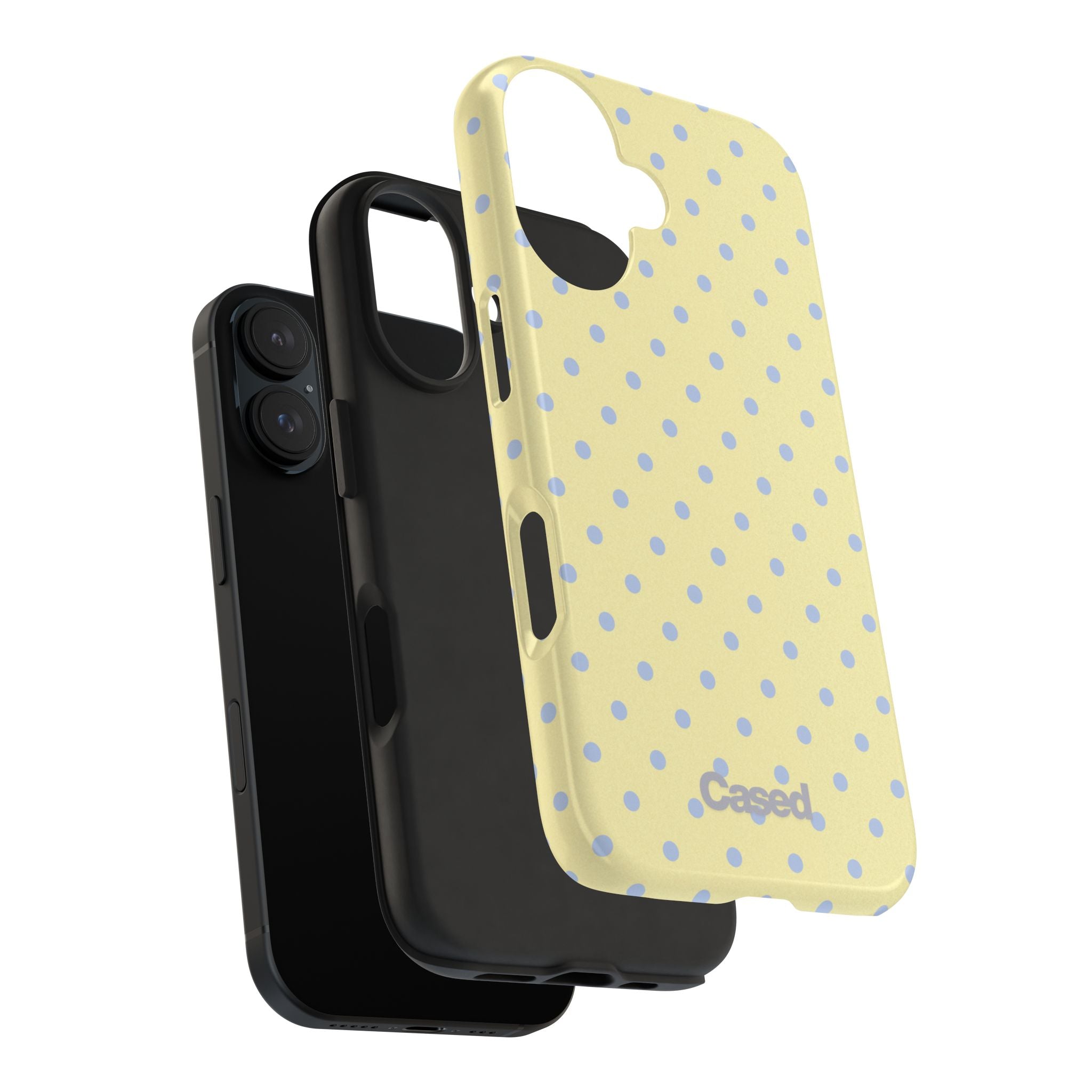 Pastel Yellow Polka Dot Tough Phone Case — Cute Protective Phone Cover