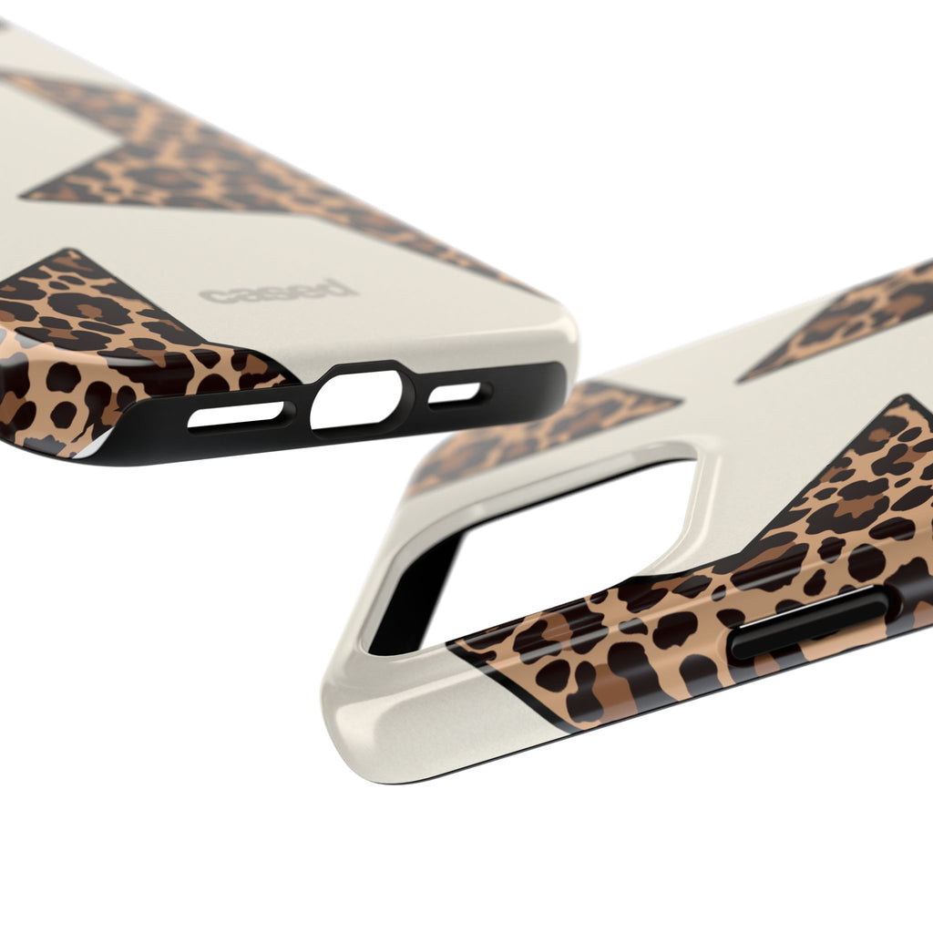 Leopard Star Pattern Phone Case | Animal Print Stars Tough Phone Case