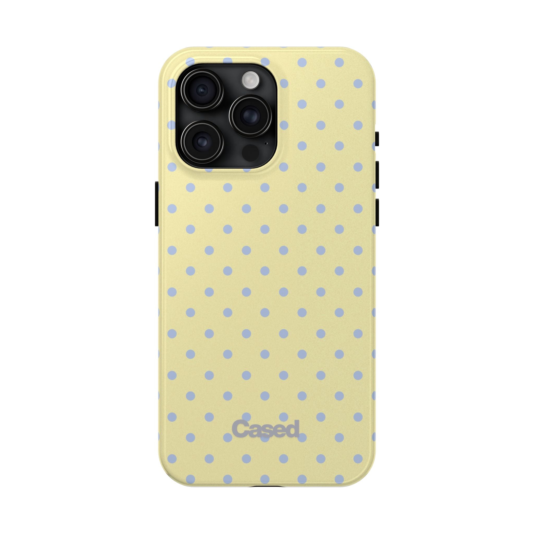 Pastel Yellow Polka Dot Tough Phone Case — Cute Protective Phone Cover