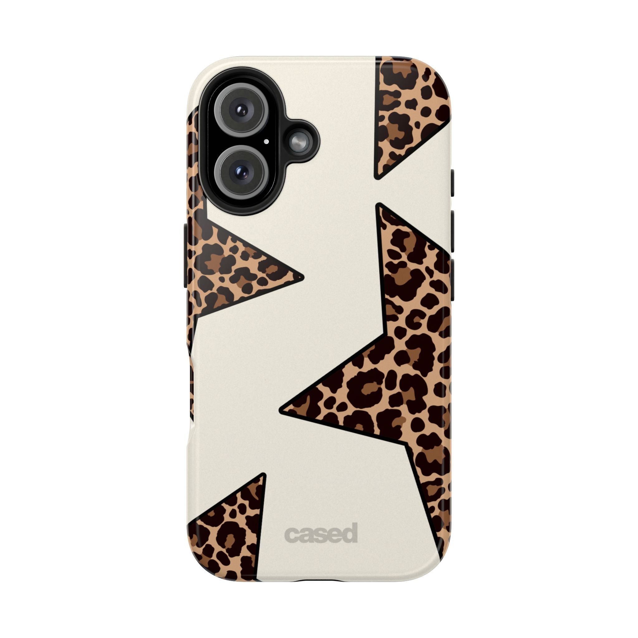 Leopard Star Pattern Phone Case | Animal Print Stars Tough Phone Case