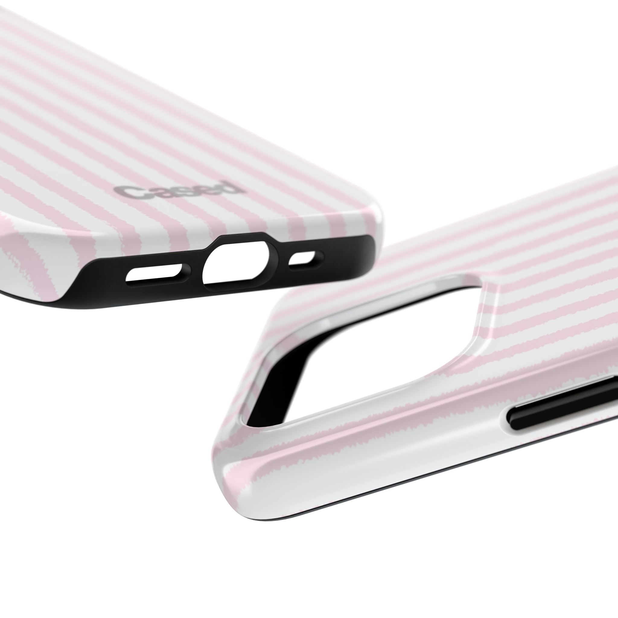 Pink Pastel Stripe Tough Phone Case — Protective iPhone Cover
