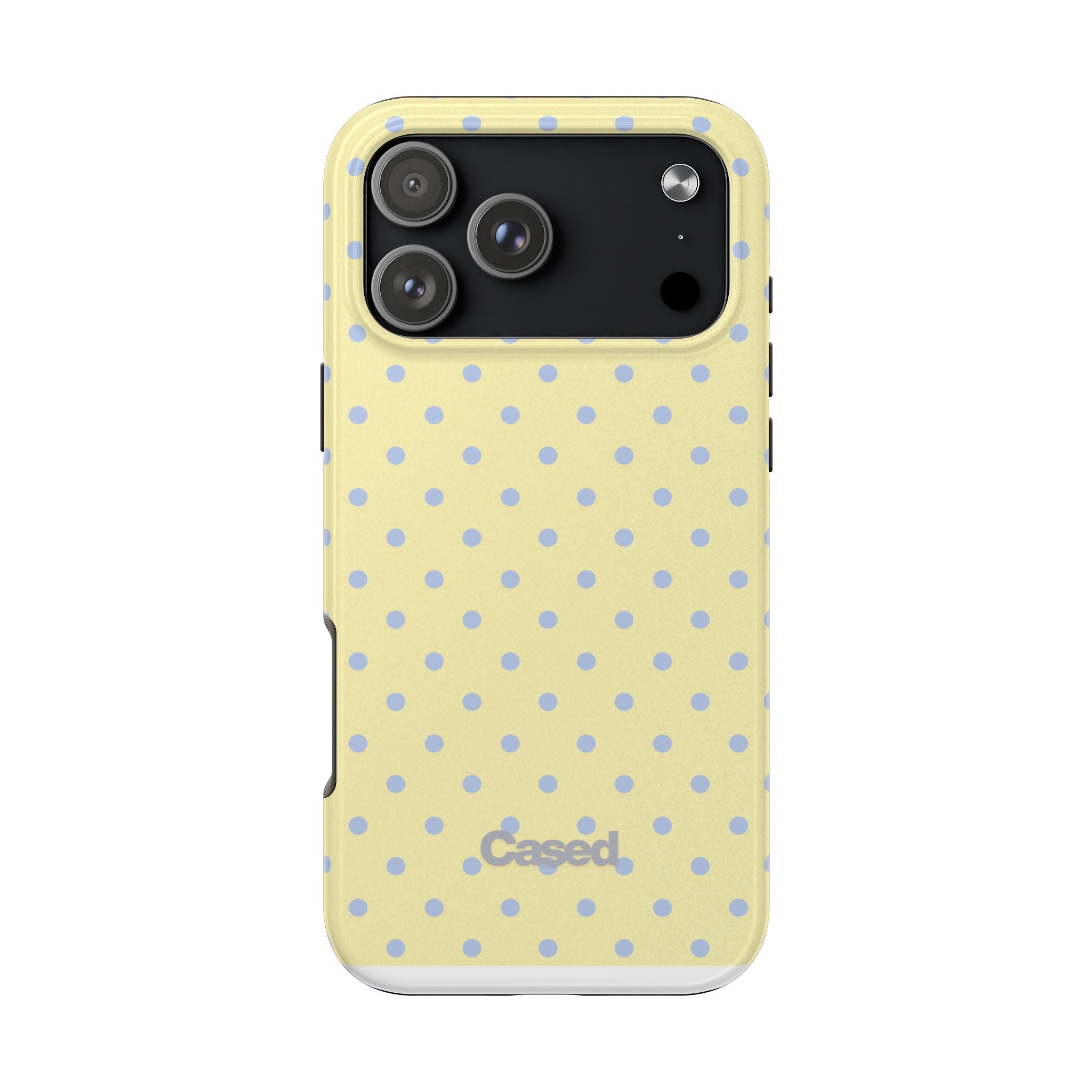 Pastel Yellow Polka Dot Tough Phone Case — Cute Protective Phone Cover