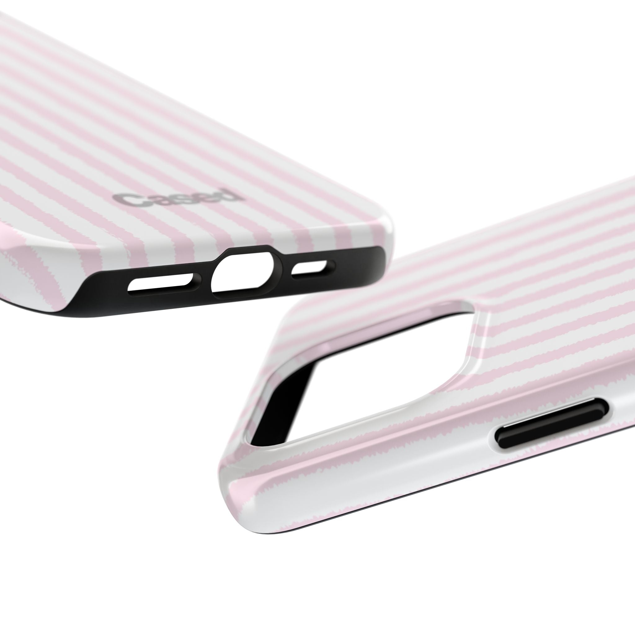 Pink Pastel Stripe Tough Phone Case — Protective iPhone Cover