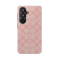 Pink Monogram Pattern Tough Phone Case — Stylish Protective iPhone Cover