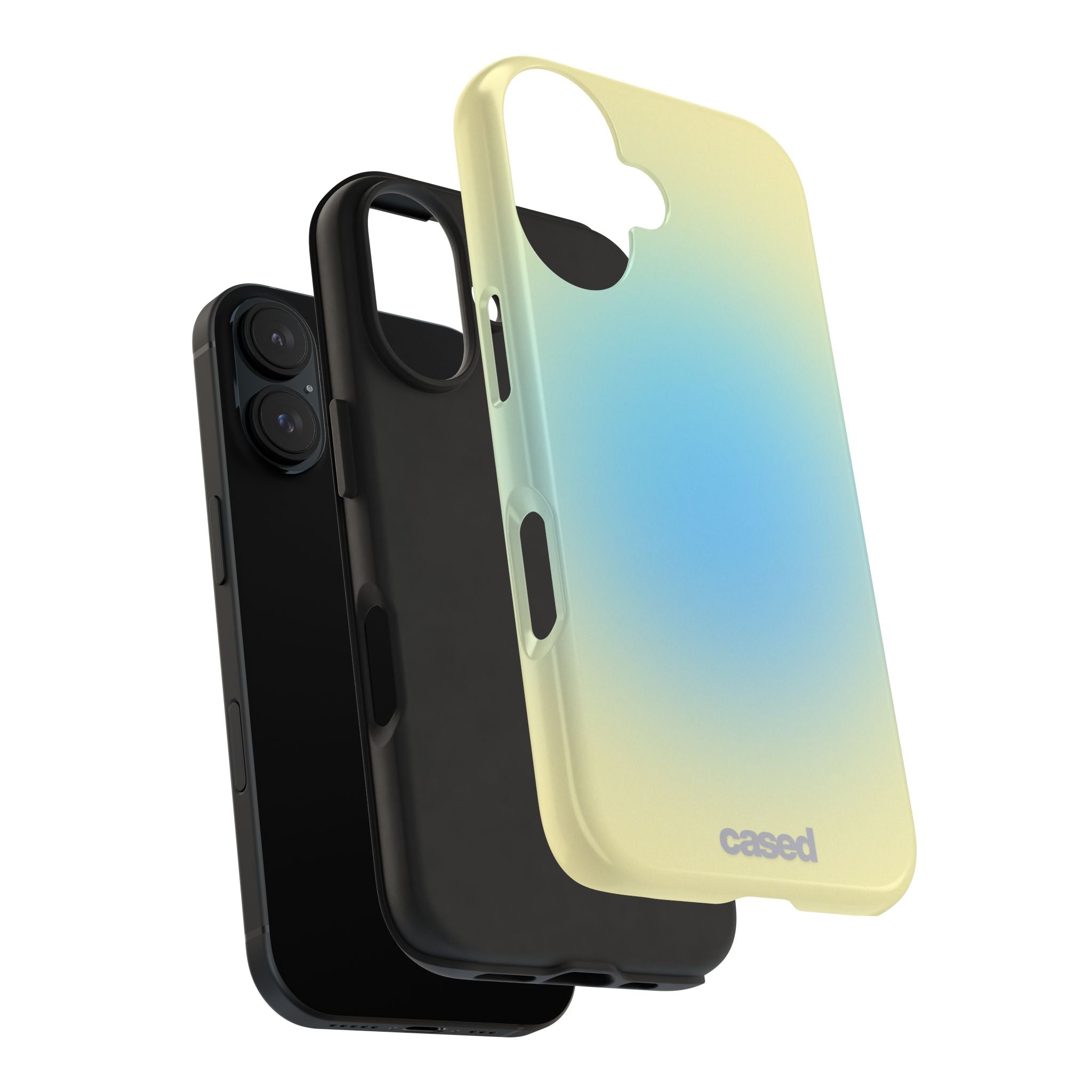 Gradient Sunrise Tough Phone Case — Protective Pastel Ombre iPhone Cover