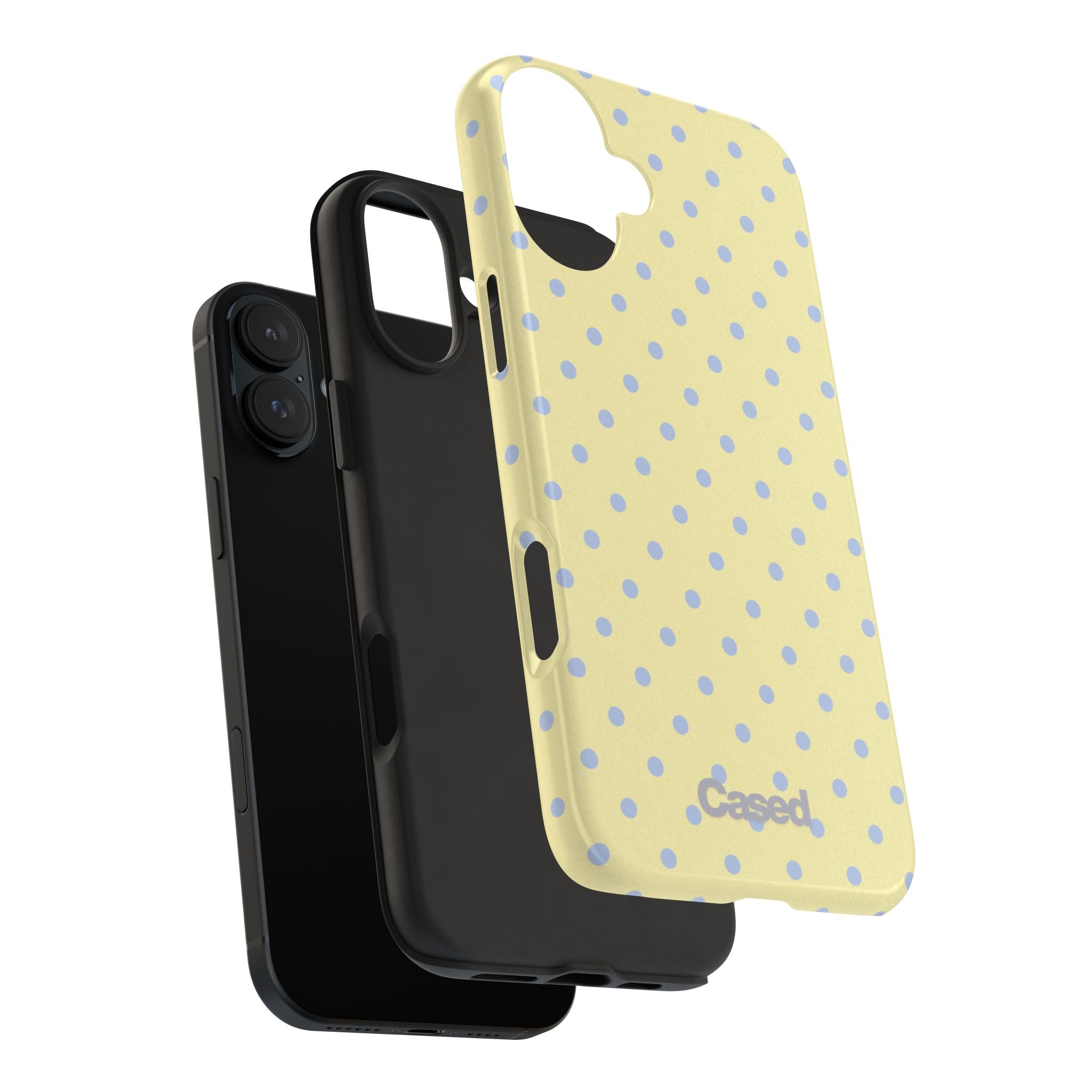 Pastel Yellow Polka Dot Tough Phone Case — Cute Protective Phone Cover