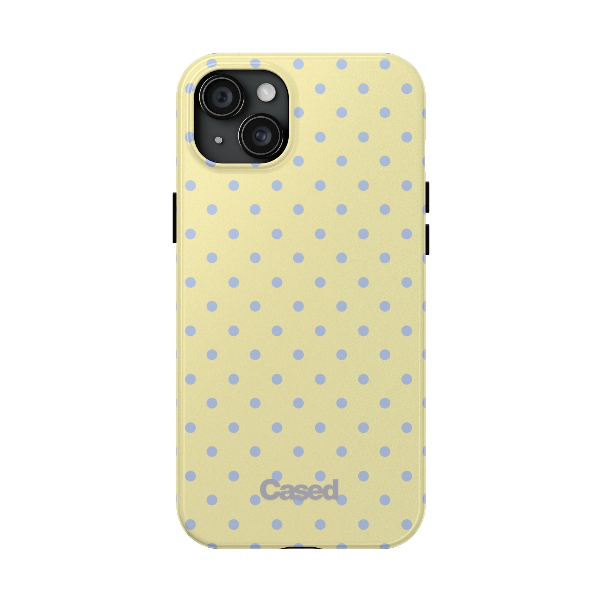 Pastel Yellow Polka Dot Tough Phone Case — Cute Protective Phone Cover